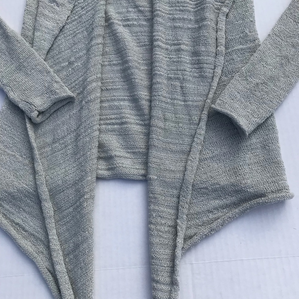 Express metallic silver flyaway knit cardigan S - Picture 2 of 8